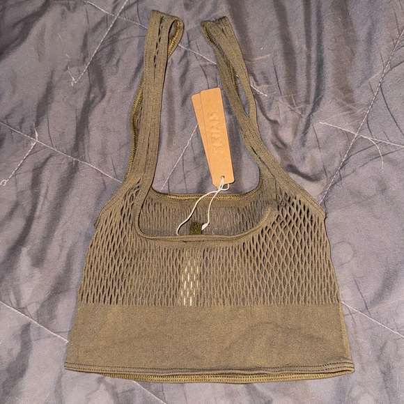 SKIMS ARMY WARP KNIT SCOOP NECK BRALETTE - Picture 2 of 5
